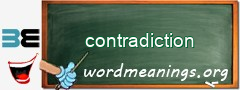 WordMeaning blackboard for contradiction